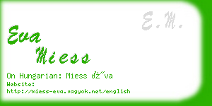 eva miess business card